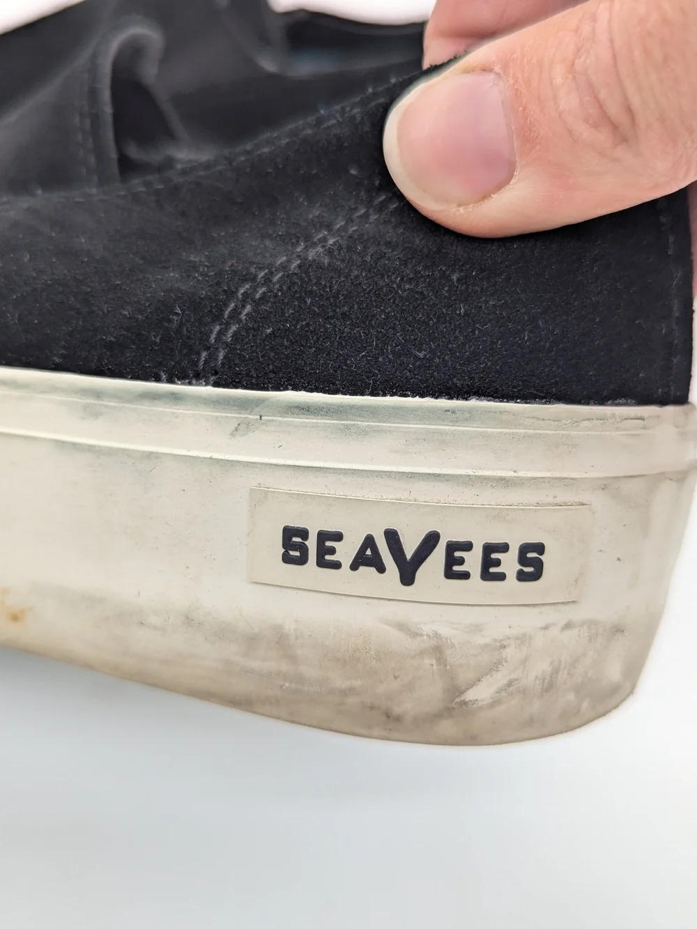 SeaVees Women's Baja Black Suede Slip-On Platform Sneakers Size 7